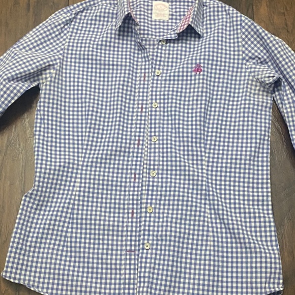 Brooks Brothers 1818 Blue/White Check long sleeve shirt - Picture 2 of 4